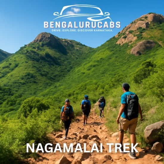 Scenic view of Nagamalai Trek route with natural landscape and trekkers