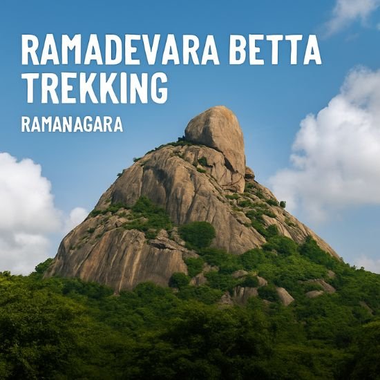 Scenic view of Ramadevara Betta Trekking route with natural landscape and trekkers